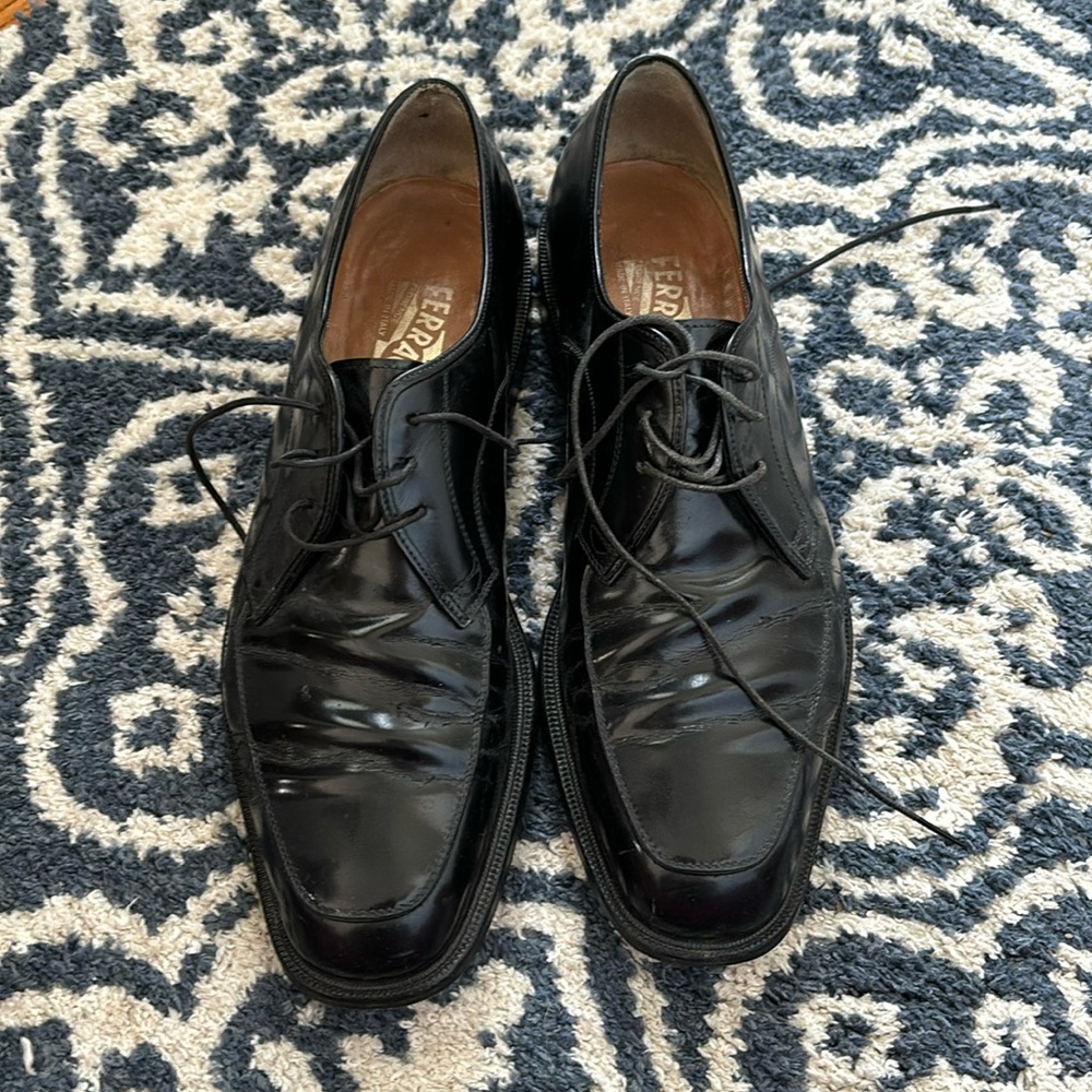 Salvatore Ferragamo Mens Dress Shoes, Size 8.5D